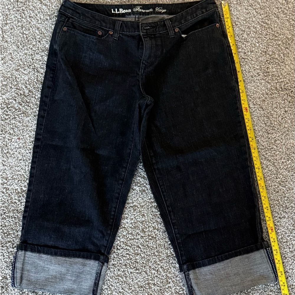 L.L. Bean Women's Dark Indigo Cropped Jeans